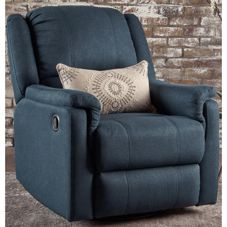 Latitude Run® 37.5" Wide Upholstered Manual Swivel Rocking Recliner